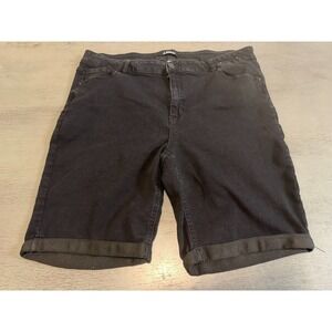 black D JEANS plus size shorts 20W